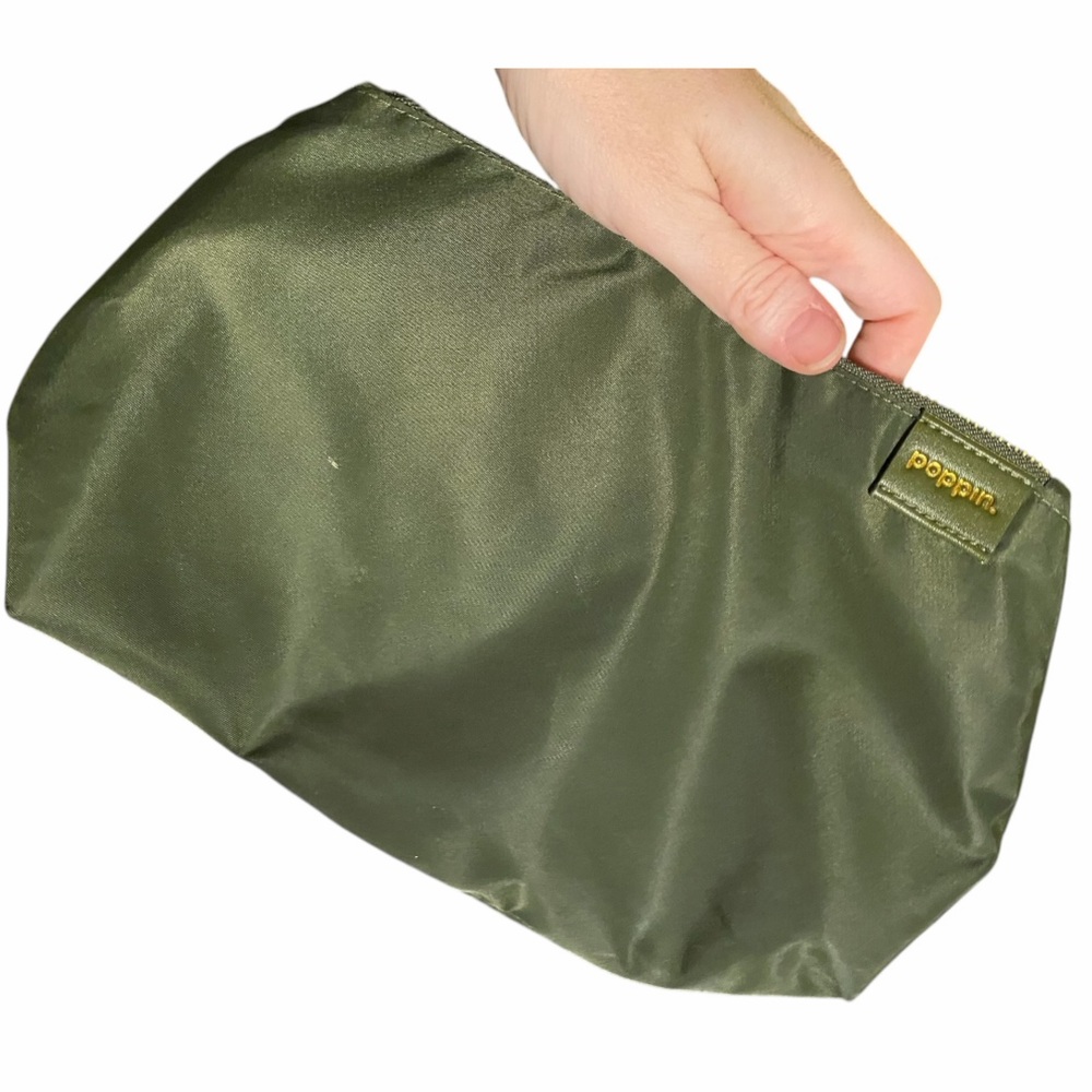 Poppin Olive Green Nylon Puffer Bag